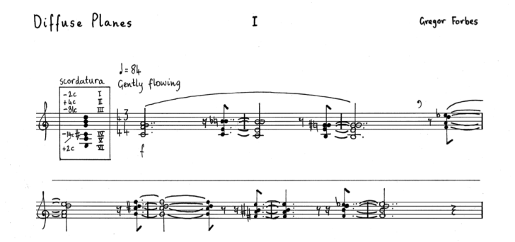 Gregor Forbes: Diffuse Planes. Manuskript.