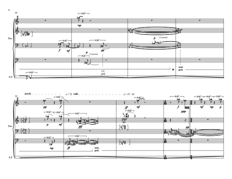 Dániel Péter Biró, "Gvul", Partitur. © Edition Gravis.