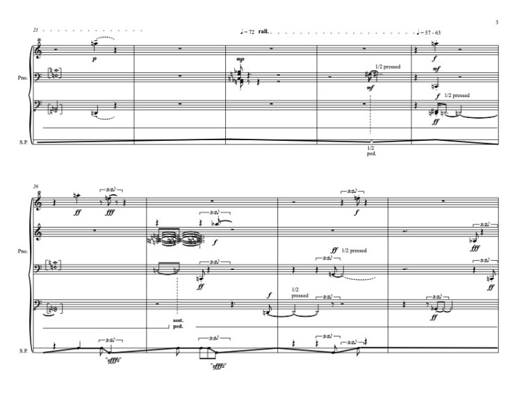 Dániel Péter Biró, "Gvul", Partitur. © Edition Gravis.