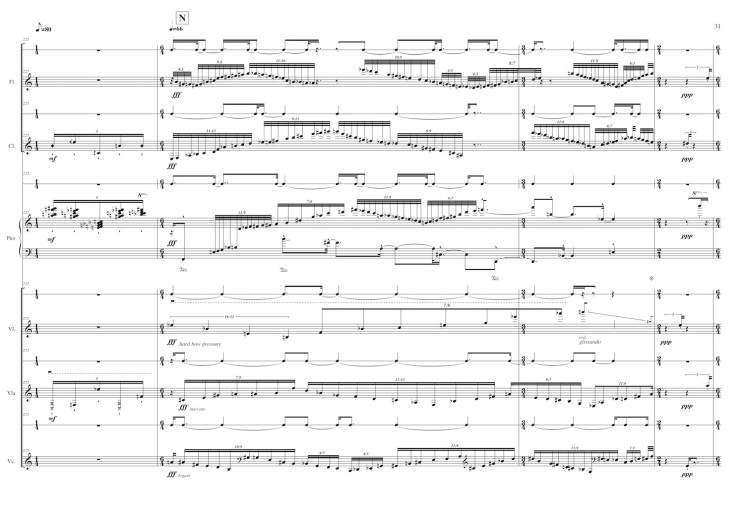 Ermis Theodorakis: Whipsaw. Partitur.